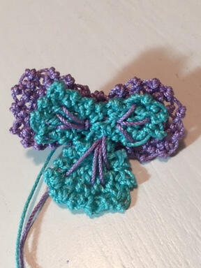 Chris created a small viola from the intermediate virtual class with the Lace Museum.